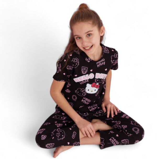 ΠΙΤΖΆΜΑ ΠΑΙΔΙΚΉ ΜΕ ΜΑΚΡΎ ΠΑΝΤΕΛΌΝΙ HELLO KITTY SWEET DREAMS-HK012K - Image 4