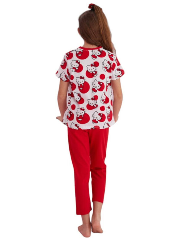 ΠΙΤΖΆΜΑ ΠΑΙΔΙΚΉ ΜΕ ΜΑΚΡΎ ΠΑΝΤΕΛΌΝΙ HELLO KITTY FRESH MORNING : HK011K - Image 5
