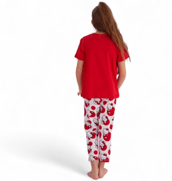 ΠΙΤΖΆΜΑ ΠΑΙΔΙΚΉ ΜΕ ΜΑΚΡΎ ΠΑΝΤΕΛΌΝΙ HELLO KITTY PLAYFUL : HK010K - Image 4