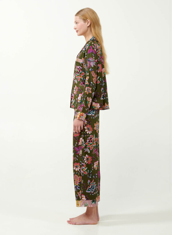 Vamp Viscose Satin Κουμπωτή Φλοράλ Πυτζάμα : 21120 - Image 3