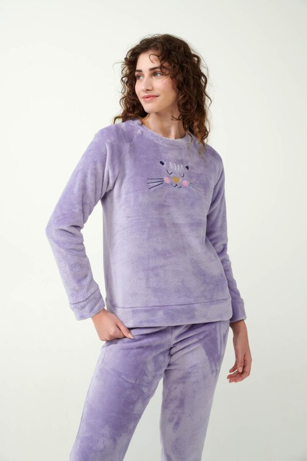 Vamp  Πυτζάμα Interlock με Fleece Μανσέτες τιγράκι- 21306 - Image 2