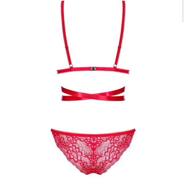 Obsessive Set Σουτιέν/String Lovlea Με Δαντέλα Κόκκινο-OBLOVLEA-SET - Image 5