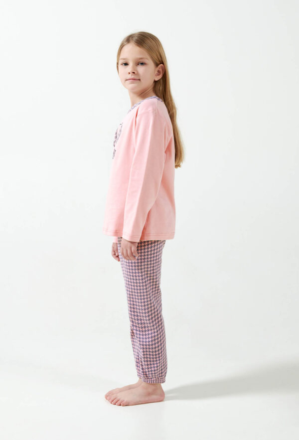 Vamp Παιδική Interlock Πυτζάμα με Houndstooth : 21495 - Image 4