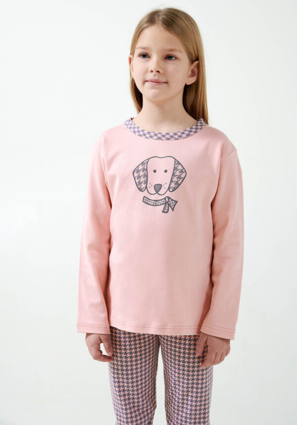 Vamp Παιδική Interlock Πυτζάμα με Houndstooth : 21495 - Image 3