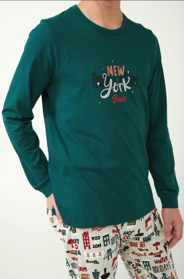Πυτζάμα S. Jersey με Γιορτινό Μοτίβο New York-21650 - Image 2