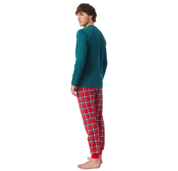 Minerva Ανδρική Πιτζάμα X-mas Bear Πράσινο :90-71101-868 - Image 3
