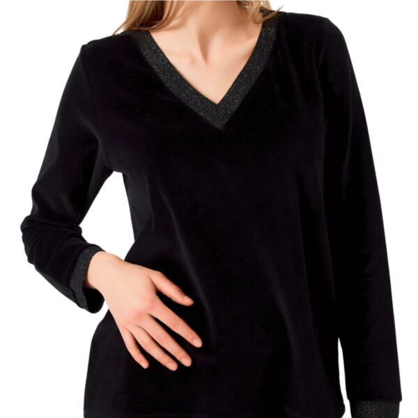 Minerva Γυναικεία Πιτζάμα Βελουτέ V Lurex: 90-53054-45 - Image 3