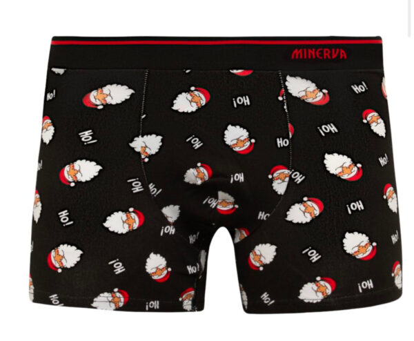 Minerva Ανδρικό Boxer X-Mas Ho Ho 2τμχ Μαύρο-Κόκκινο:96-29461-240 - Image 2