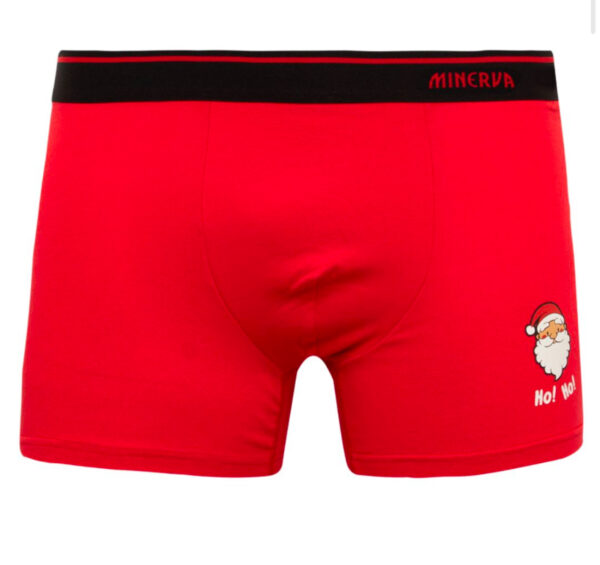 Minerva Ανδρικό Boxer X-Mas Ho Ho 2τμχ Μαύρο-Κόκκινο:96-29461-240 - Image 3