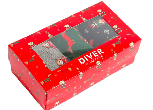 Admas Diver Christmas Fancy Men Socks 3Pack Multicolour:21337P-0 - Image 3