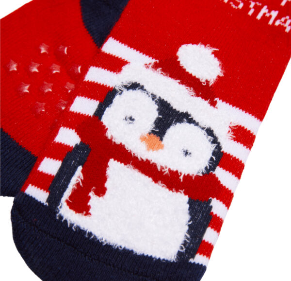 Ysabel Mora Christmas Collection Baby Socks 2pack Penguin Red:Y52852-RED - Image 5