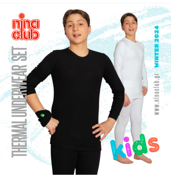 ΙΣΟΘΕΡΜΙΚΗ ΜΠΛΟΥΖΑ ΠΑΙΔΙΚΗ UNISEX NINA CLUB ΛΕΥΚΟ-1179 - Image 4