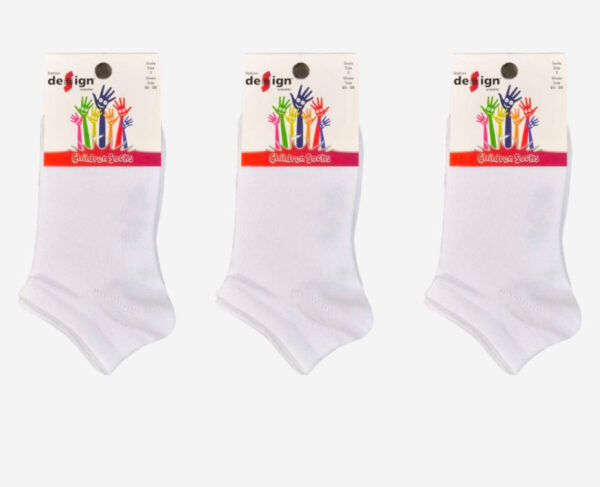 6 ΖΕΥΓΑΡΙΑ ΣΟΣΟΝΙΑ ΠΑΙΔΙΚΑ DESIGN UNISEX PACK ΛΕΥΚΑ :5001002