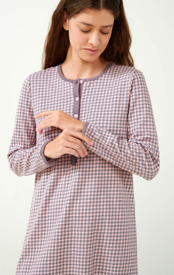 Vamp Interlock Νυχτικό Εγκυμοσύνης με Houndstooth Μοτίβο : 21490 - Image 3