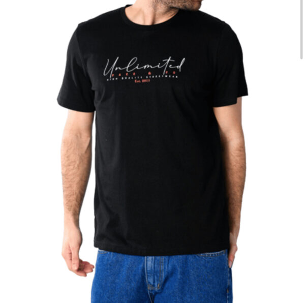 Paco & Co Ανδρικό T-Shirt Unlimited μαύρο:2531036-04 - Image 3