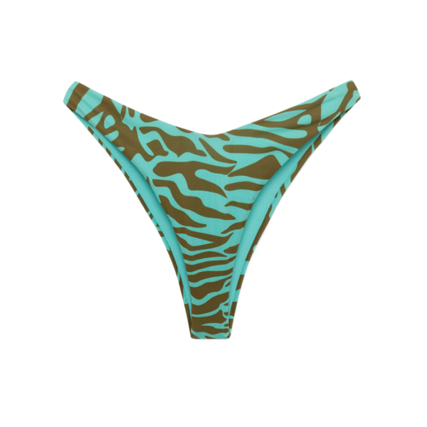 Minerva Gabriel Rio V Brazil Bikini Bottom Slip Zebra Τιρκουάζ-Λαδί :90-92663-267 - Image 3