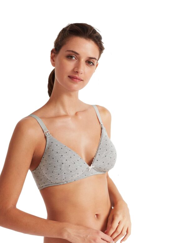 Promise Wireless Padded Maternity Σουτιέν Θηλασμού Γκρί :PROMISEZ6971-GRIS
