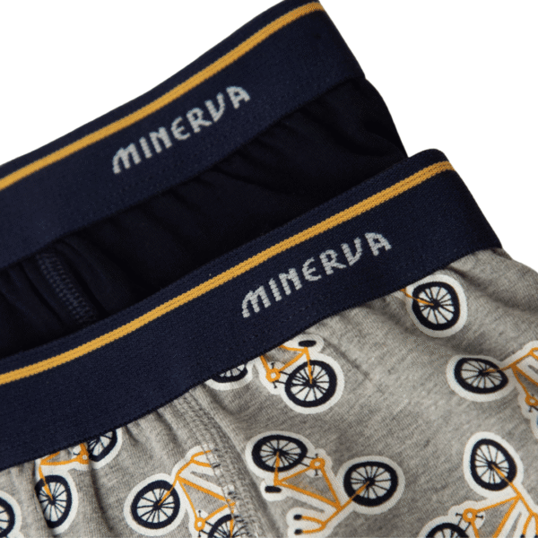 Minerva Παιδικό/Εφηβικό Boxer Αγόρι Bikes 2τμχ No 4-6 Γκρι Μελανζέ-Μπλε Μαρίν:90-42681-333 - Image 4