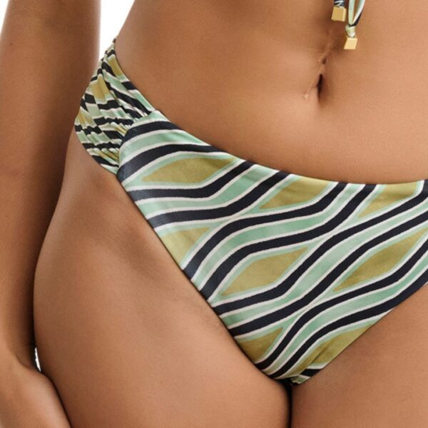 Erka Mare Bikini Bottom Slip Εμπριμέ Πράσινο:55515-GREEN - Image 3