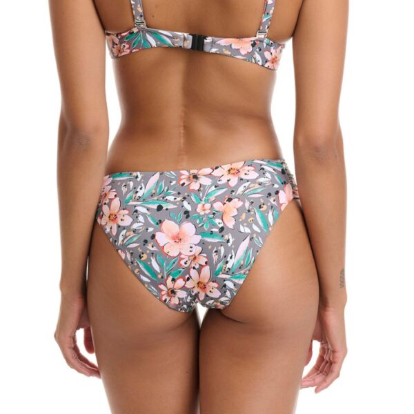 Erka Mare Bikini Bottom Slip Flowers :30515-GREY - Image 2