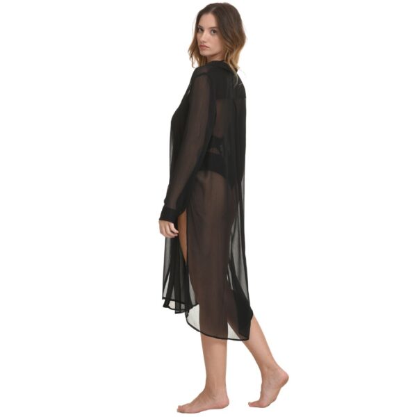 Zen Γυναικείο Φόρεμα Σεμιζιέ Ημιδιάφανο :87330-BLACK - Image 4