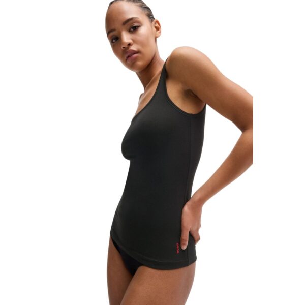 Hugo Two-Pack Of Stretch Cotton Vests With Logo Μαύρο: 50469682-001 - Image 3
