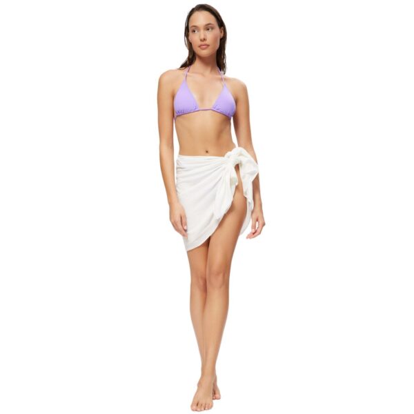 Minerva Γυναικείο Παρεό Μαντήλι Βαμβακερό Beachwear Λευκο: 90-95588-05 - Image 3