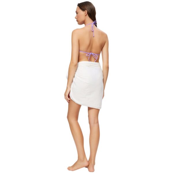 Minerva Γυναικείο Παρεό Μαντήλι Βαμβακερό Beachwear Λευκο: 90-95588-05 - Image 5