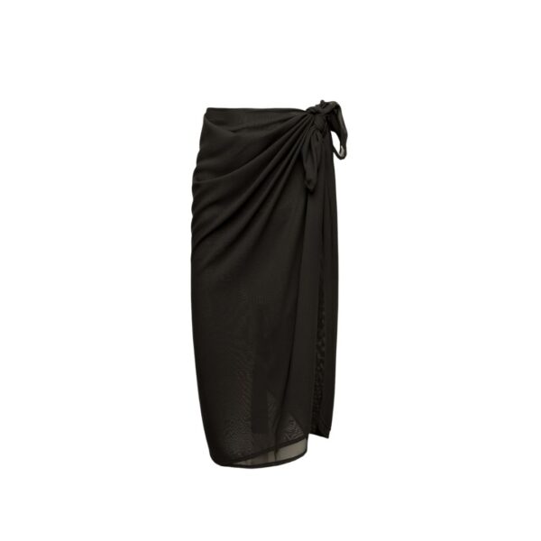 Minerva Γυναικείο Παρεό Μαντήλι Βαμβακερό Beachwear Μαύρο: 90-95588-45 - Image 4