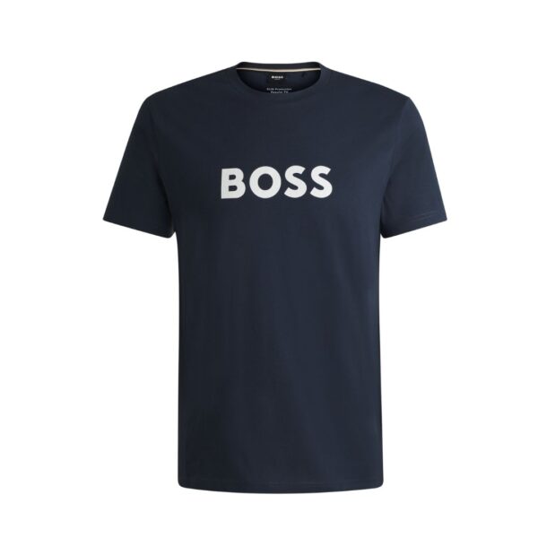 Boss Cotton Jersey T-Shirt With SPF 50+ UV Protechion Μπλε : 50491706-413 - Image 3