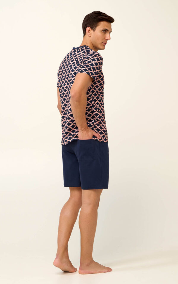 Vamp Βαμβακερή Ανδρική Πυτζάμα με V Λαιμόκοψη :22662 - Image 3