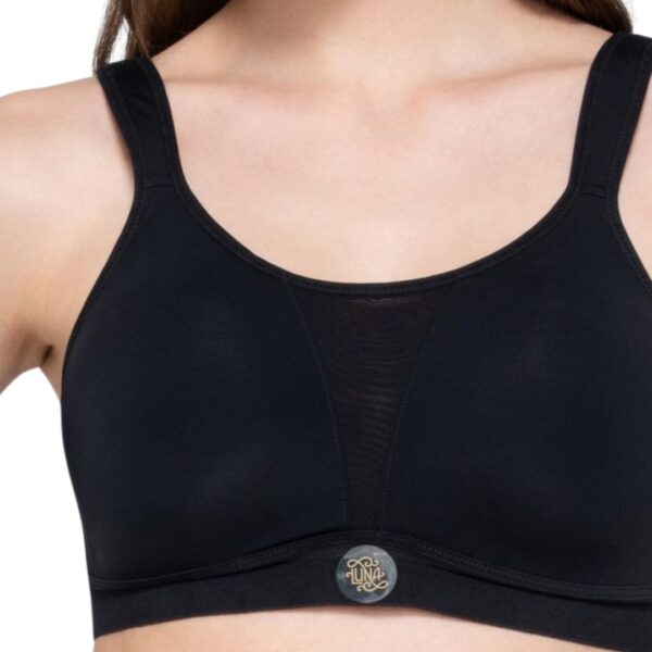 Luna Flex Pro Sporty Big Size Bra Μαύρο :5301-BL - Image 3