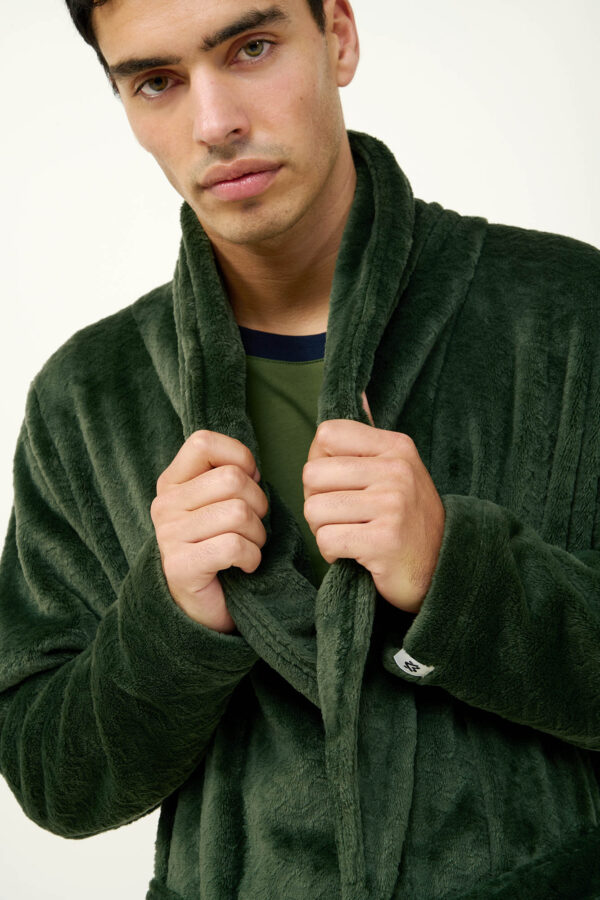 Ανδρική Σταυρωτή Ρόμπα Fleece :23646 - Image 3