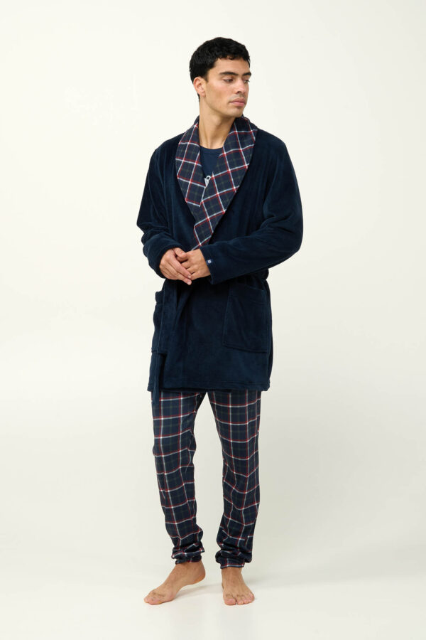 Ανδρική Σταυρωτή Fleece Ρόμπα vamp: 23691 - Image 3