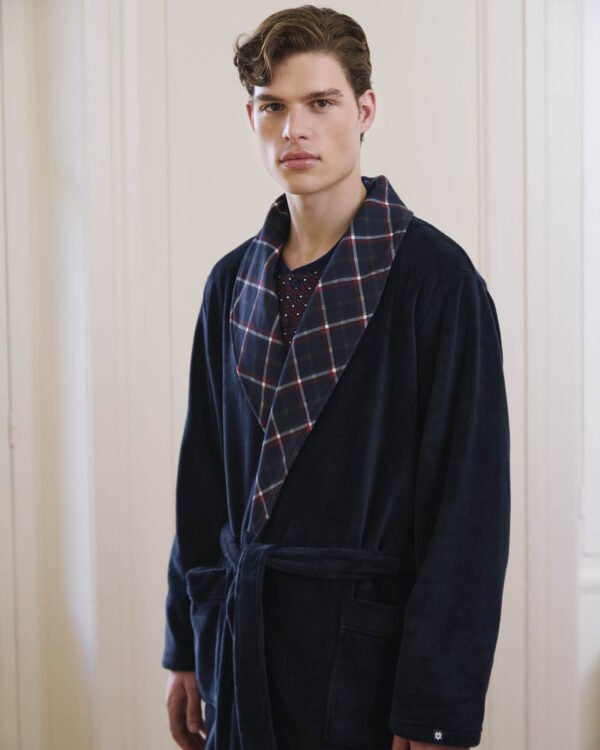 Ανδρική Σταυρωτή Fleece Ρόμπα vamp: 23691 - Image 5