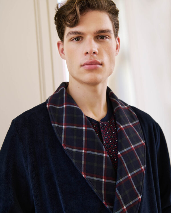 Ανδρική Σταυρωτή Fleece Ρόμπα vamp: 23691 - Image 8