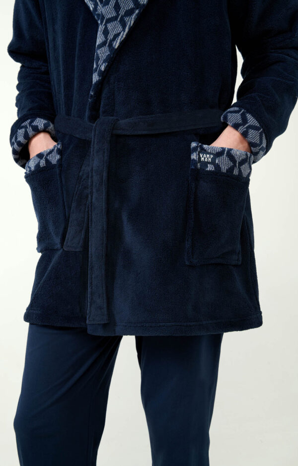 Σταυρωτή Fleece Ρόμπα με Πέτο vamp: 21696 - Image 3