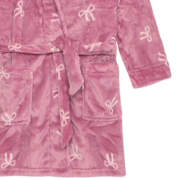 Minerva Παιδική/Εφηβική Ρόμπα Κορίτσι Fleece Bows :96-62442-552 - Image 3