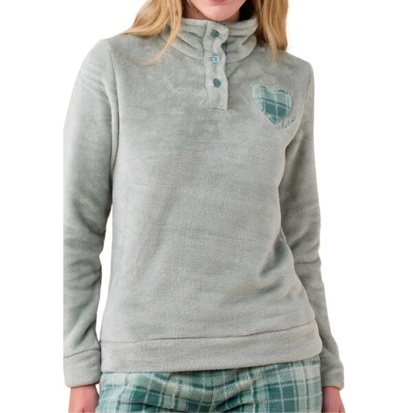 Noidinote Γυναικεία Πιτζάμα Fleece Heart:FA9379-VAR1 - Image 2