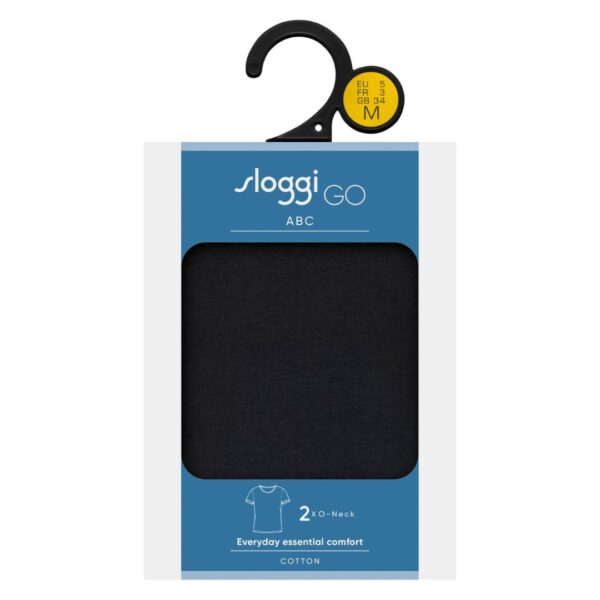 Sloggi Αντρικό Φανελάκι Κοντομάνικο Go ABC 2.0 O-Neck 2Pack Μαύρο:10217749-0004 - Image 4