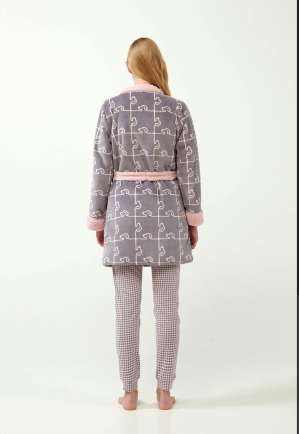 Σταυρωτή Fleece Ρόμπα με Σκύλο-Παζλ Μοτίβο vamp: 21482 - Image 4