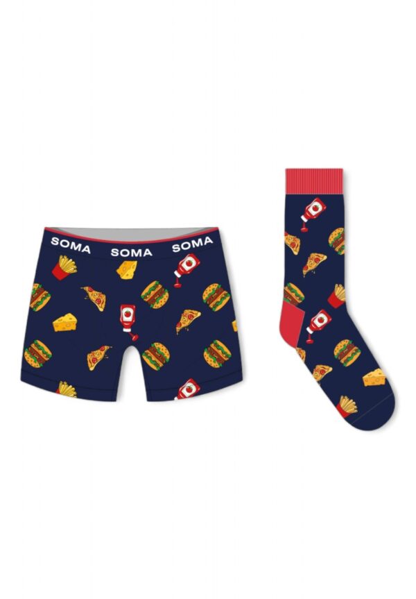 ΣΕΤ ΜΠΟΞΕΡ ΚΑΙ ΚΑΛΤΣΕΣ BURGER & PIZZA SOMA BLUE : SBS7331