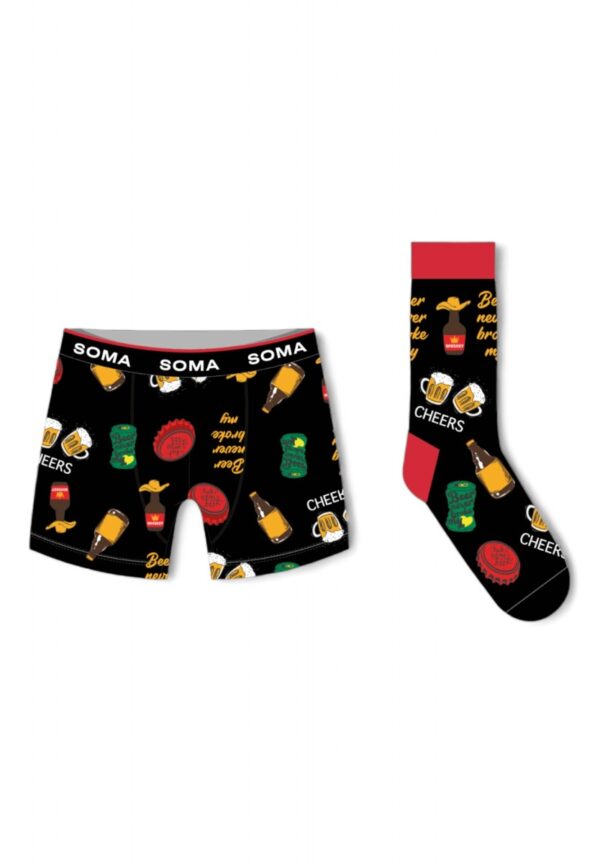 ΣΕΤ ΜΠΟΞΕΡ ΚΑΙ ΚΑΛΤΣΕΣ LOVE BEER SOMA BLACK : SBS7385