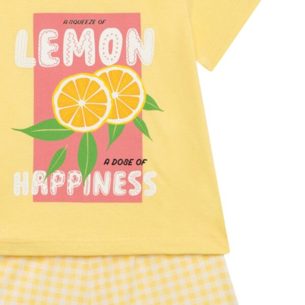 Minerva Παιδική/Εφηβική Κοντομάνικη Πιτζάμα Κορίτσι Lemon :90-62487-323 - Image 3