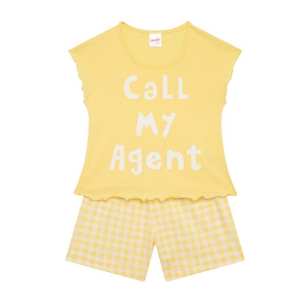 Minerva Βρεφική/Παιδική Πιτζάμα Κορίτσι Ζαπονέ Lemon: 90-62517-323